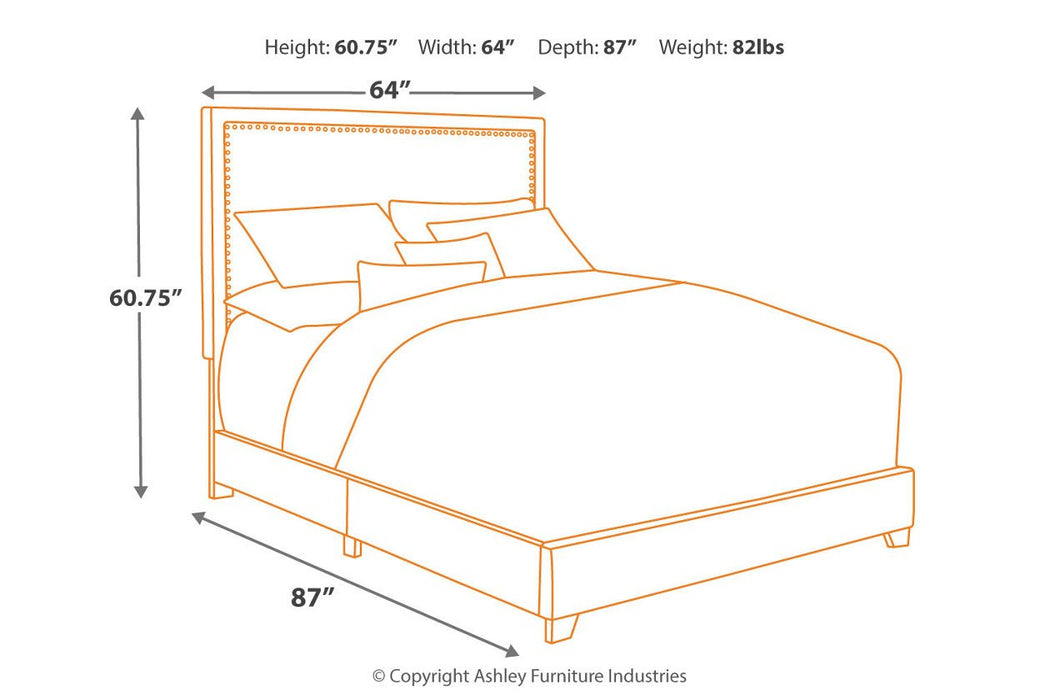 Dolante Brown King Upholstered Bed - Lara Furniture
