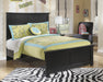 Maribel Black Full Panel Bed - Lara Furniture