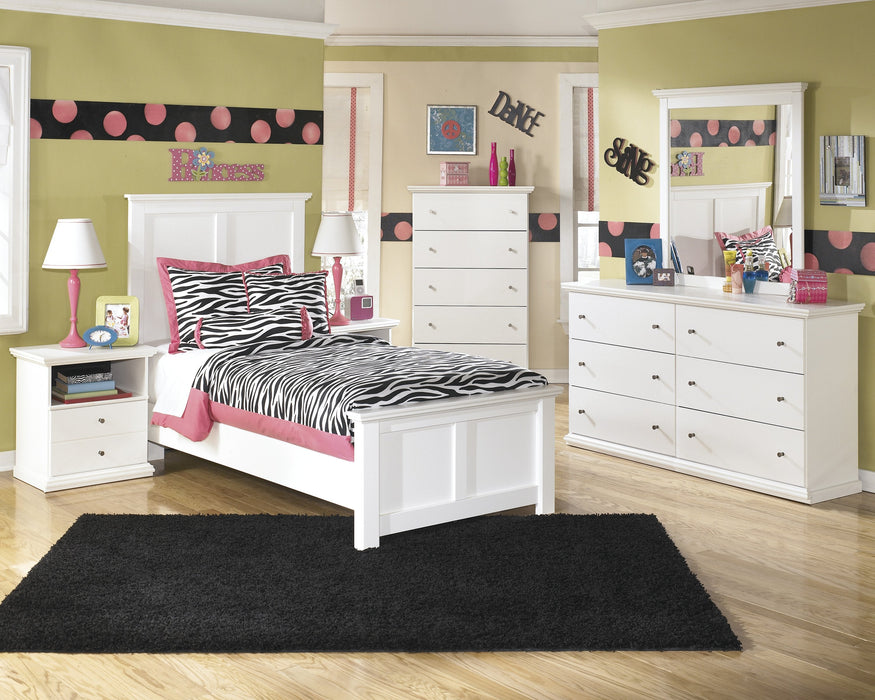 Bostwick Shoals White Youth Panel Bedroom Set - Lara Furniture