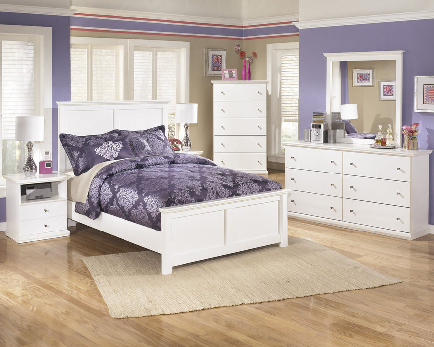 Bostwick Shoals White Full Panel Bed - Lara Furniture