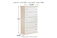 Bostwick Shoals White Chest of Drawers - Lara Furniture