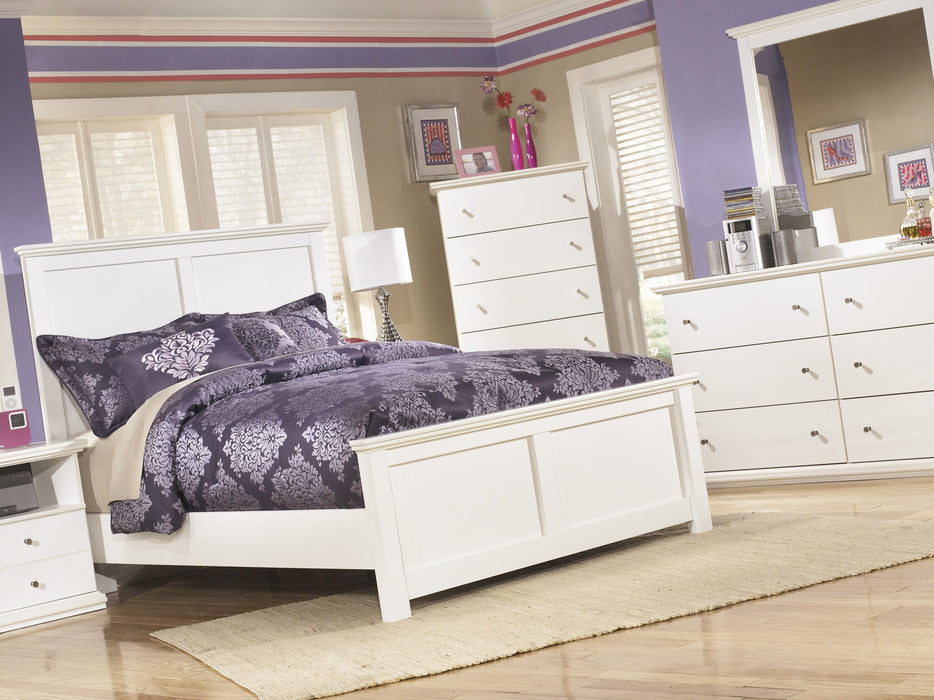 Bostwick Shoals White Full Panel Bed - Lara Furniture