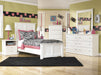 Bostwick Shoals White Twin Panel Bed - Lara Furniture