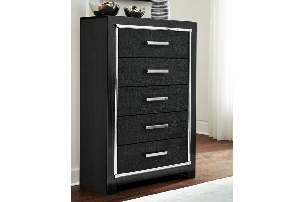 Kaydell Black Chest of Drawers - Lara Furniture