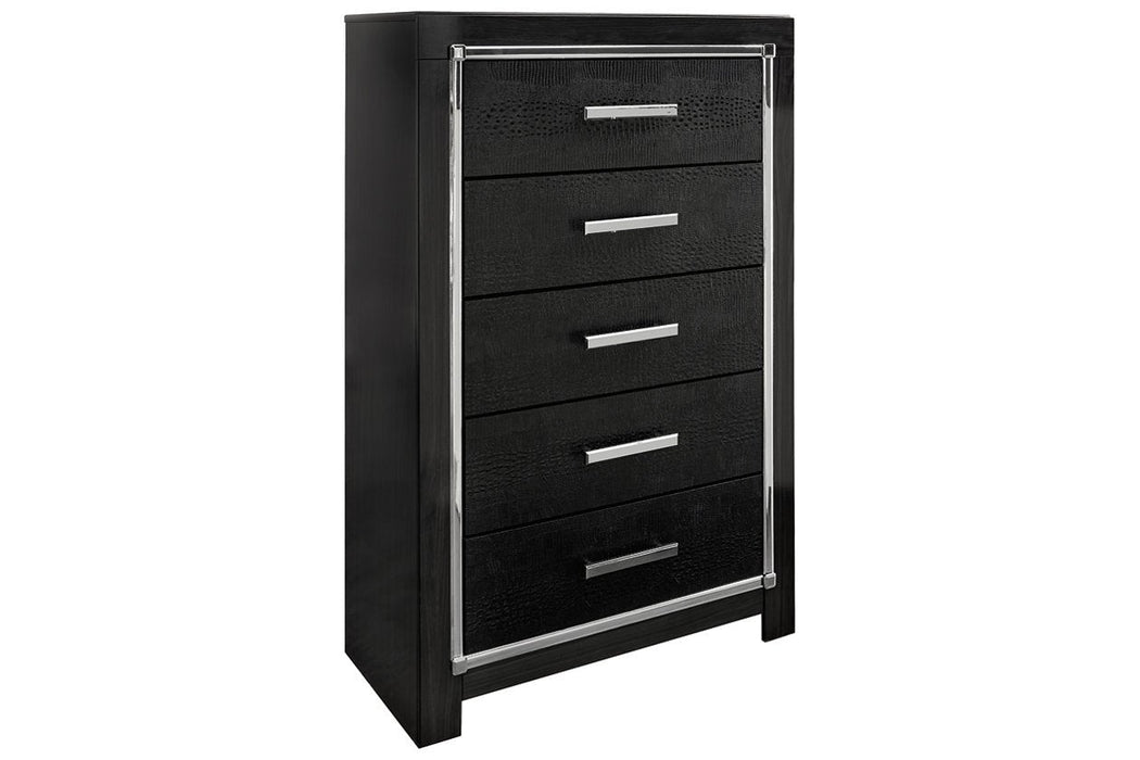 Kaydell Black Chest of Drawers - Lara Furniture