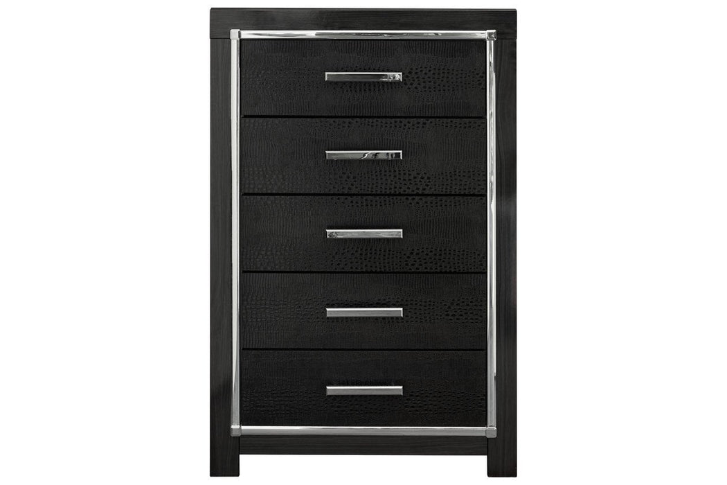 Kaydell Black Chest of Drawers - Lara Furniture