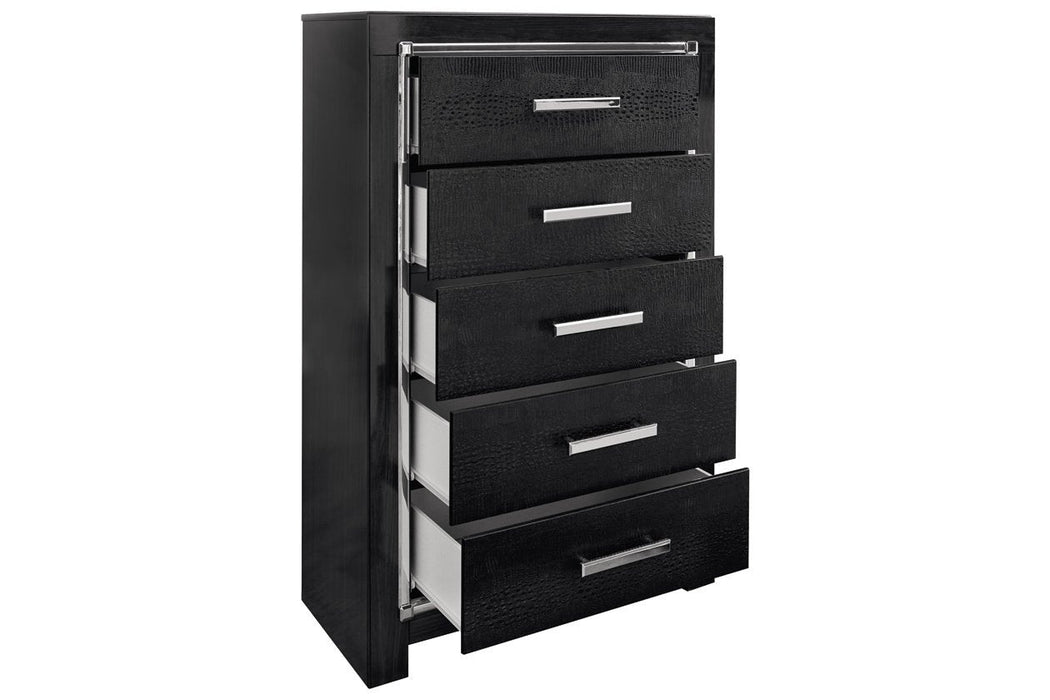 Kaydell Black Chest of Drawers - Lara Furniture