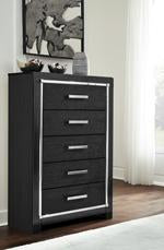 Kaydell Black Chest of Drawers - Lara Furniture