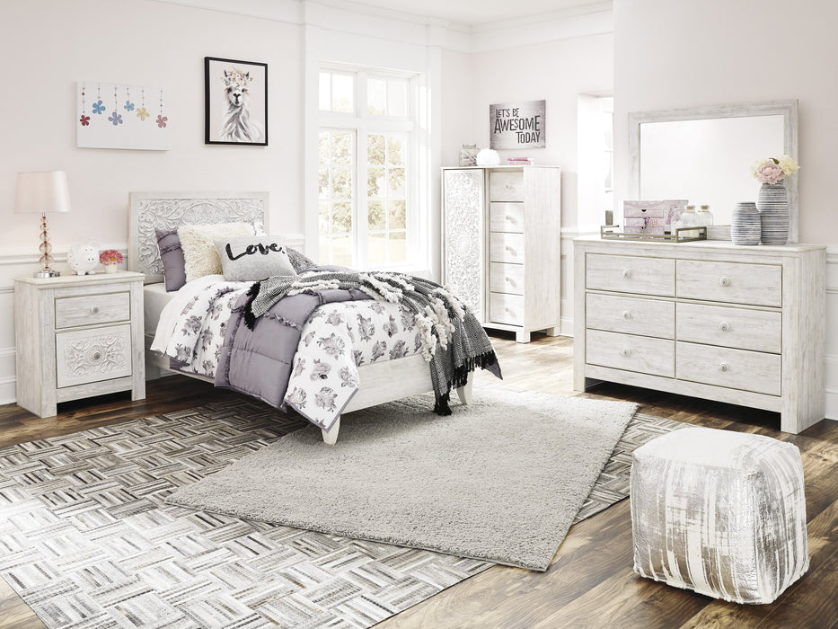 Paxberry Whitewash Panel Youth Bedroom Set - Lara Furniture