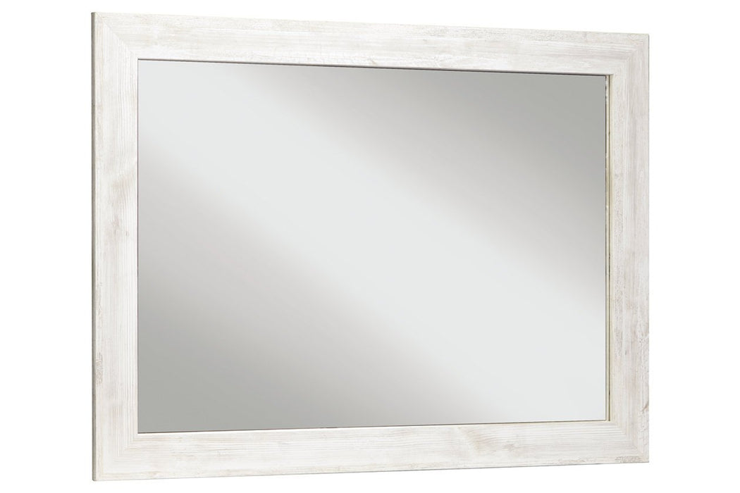 Paxberry Whitewash Bedroom Mirror - Lara Furniture