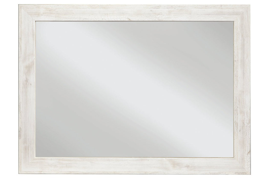 Paxberry Whitewash Bedroom Mirror - Lara Furniture