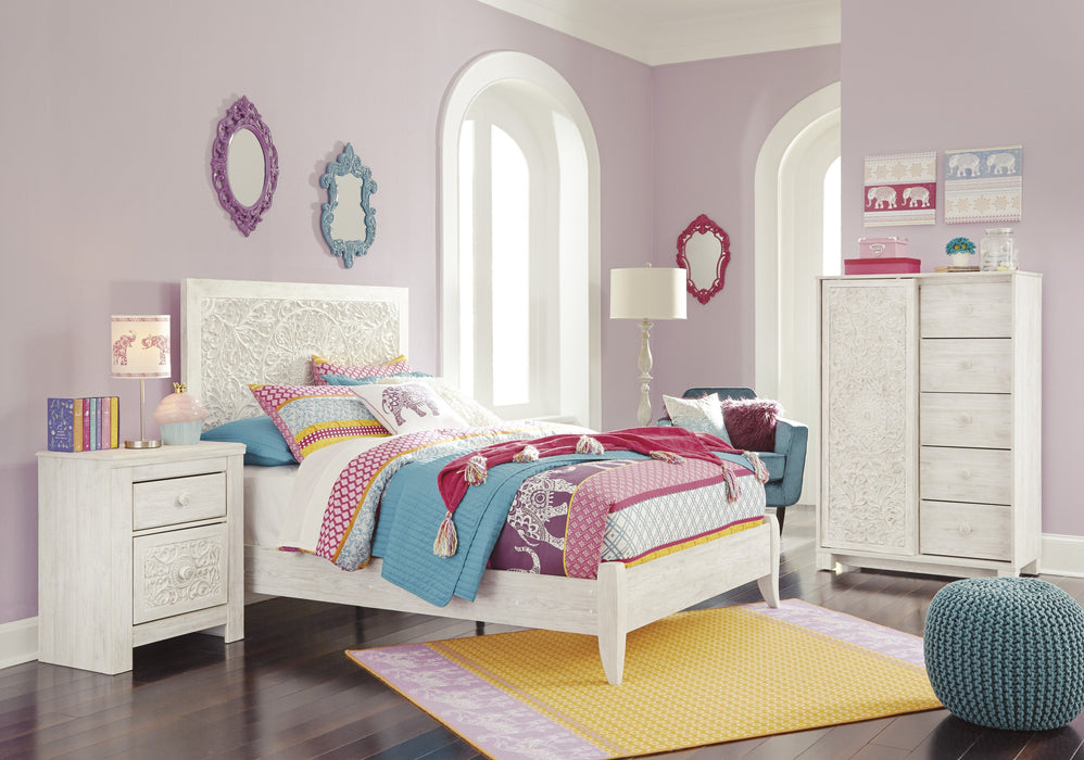 Paxberry Whitewash Panel Youth Bedroom Set - Lara Furniture