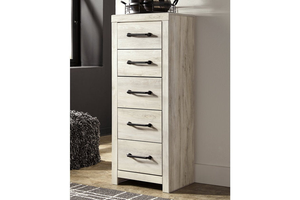 Cambeck Whitewash Narrow Chest of Drawers - Lara Furniture