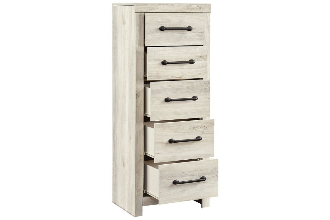 Cambeck Whitewash Narrow Chest of Drawers - Lara Furniture