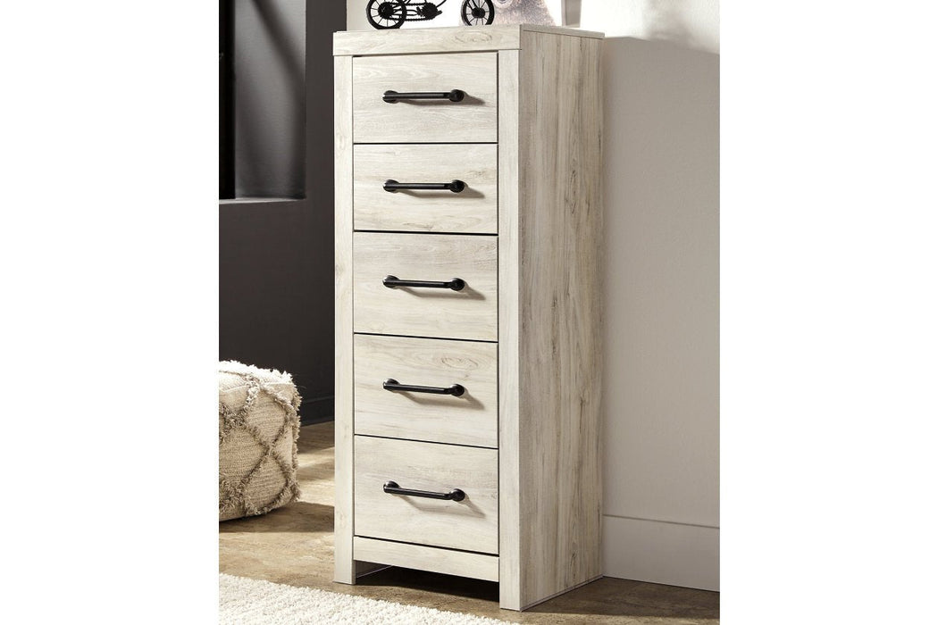 Cambeck Whitewash Narrow Chest of Drawers - Lara Furniture