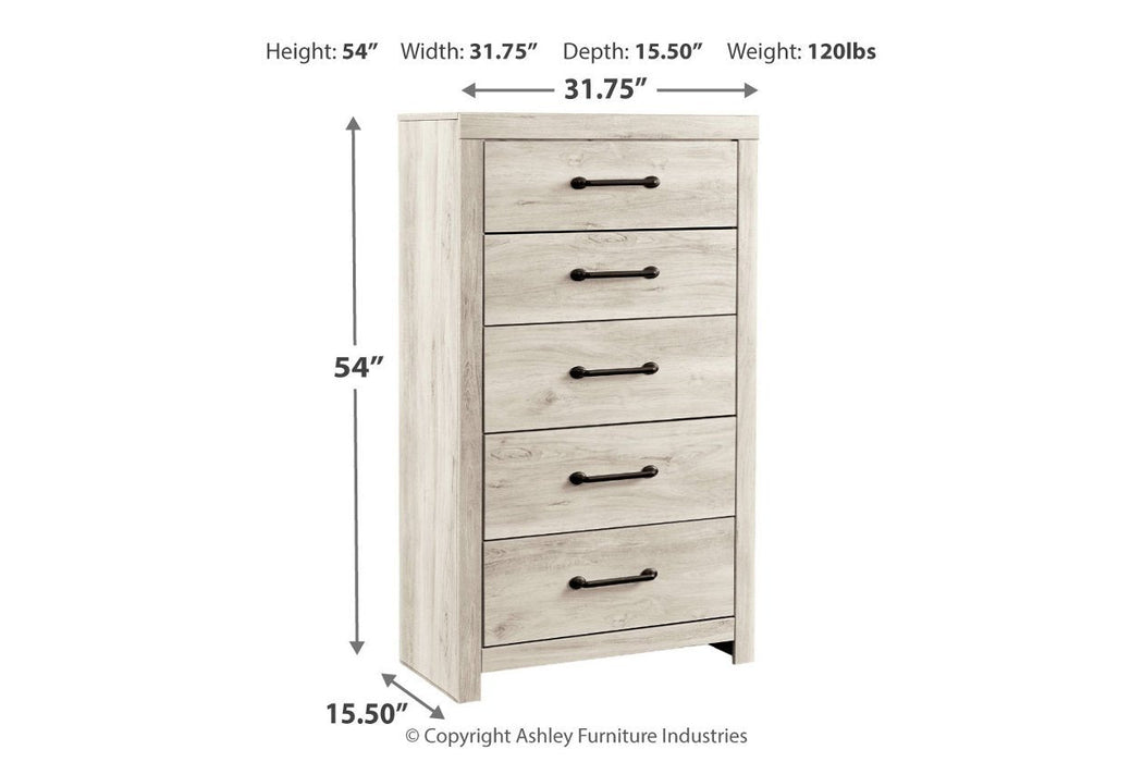 Cambeck Whitewash Chest of Drawers - Lara Furniture