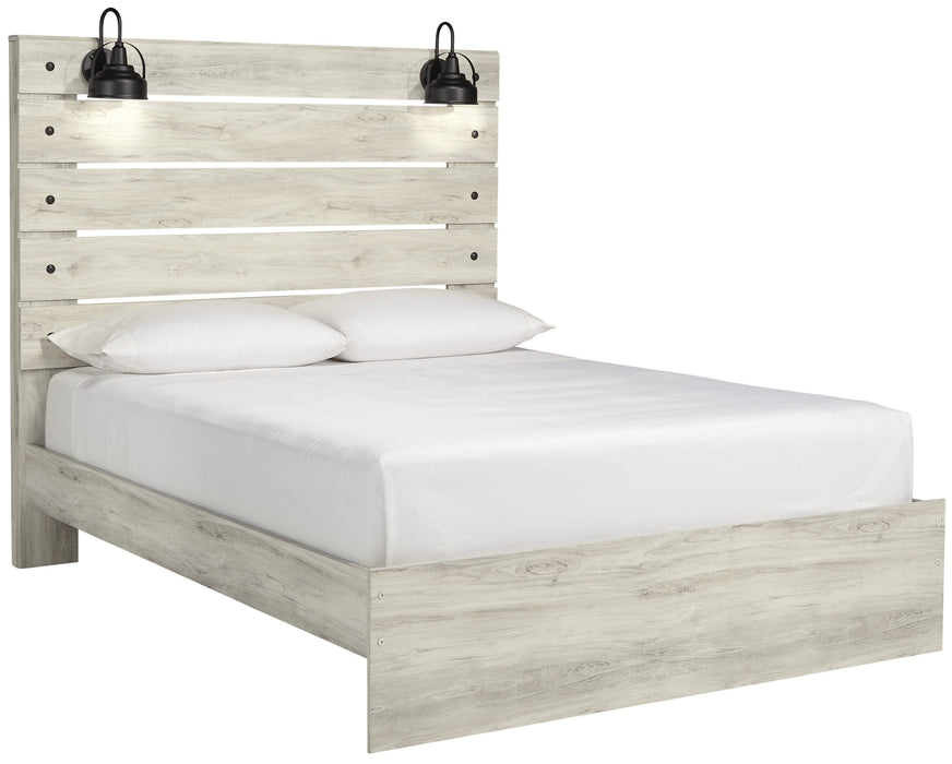 Cambeck Whitewash Queen Panel Bed - Lara Furniture