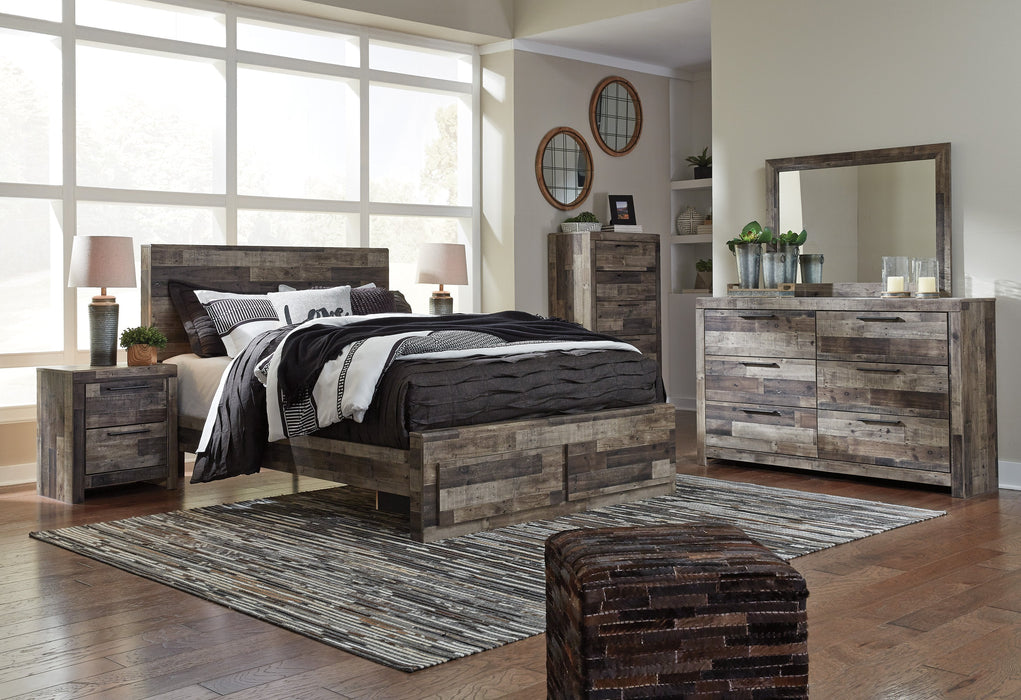 Derekson Gray Footboard Storage Platform Bedroom Set | B200 - Lara Furniture