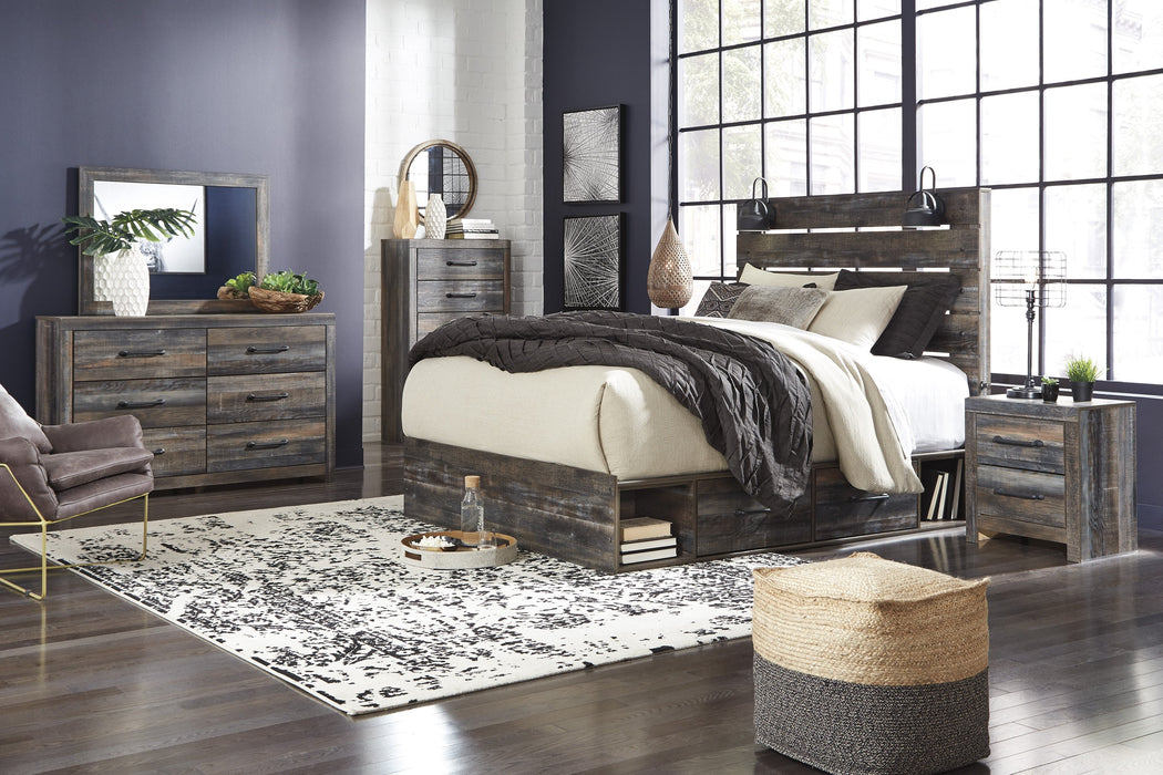 Drystan Brown Storage Platform Bedroom Set - Lara Furniture