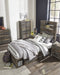 Drystan Brown Twin Side Storage Platform Bed - Lara Furniture