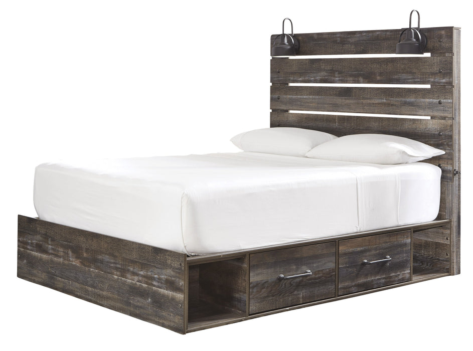 Drystan Brown Storage Platform Bedroom Set - Lara Furniture
