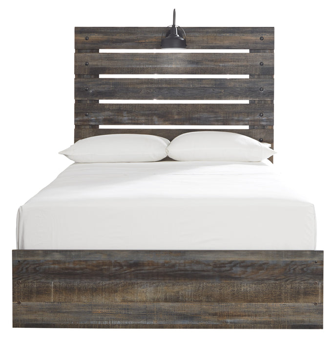 Drystan Brown Full Panel Bed - Lara Furniture