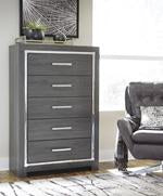 Lodanna Gray Chest of Drawers - Lara Furniture