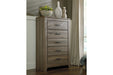 Zelen Warm Gray Chest of Drawers - Lara Furniture