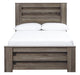 Zelen Warm Gray Full Panel Bed - Lara Furniture