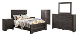 Brinxton Charcoal Full Panel Bed - Lara Furniture