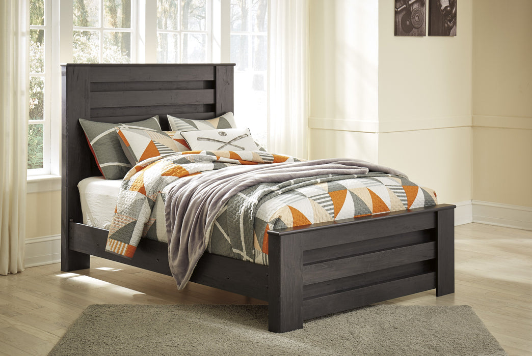 Brinxton Charcoal Full Panel Bed - Lara Furniture