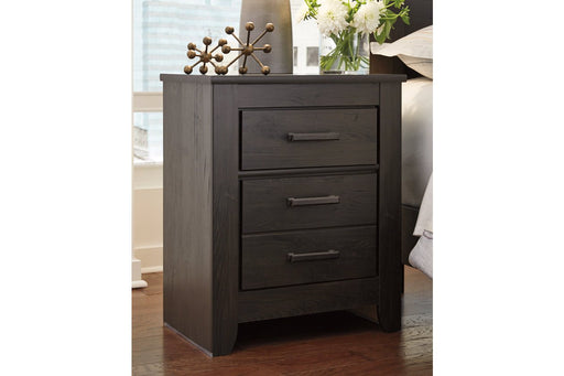 Brinxton Charcoal Nightstand - Lara Furniture