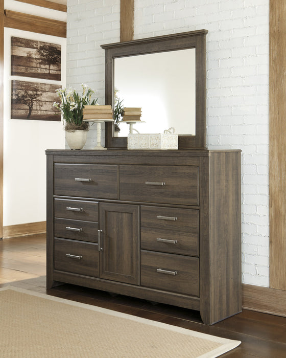 Juararo Dark Brown Poster Bedroom Set - Lara Furniture