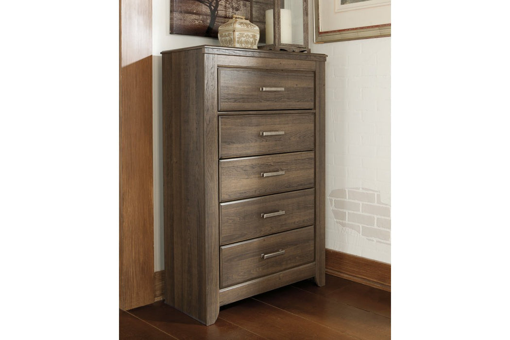 Juararo Dark Brown Chest of Drawers - Lara Furniture