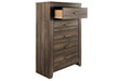 Juararo Dark Brown Chest of Drawers - Lara Furniture