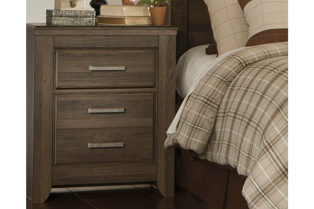 Juararo Dark Brown Nightstand - Lara Furniture