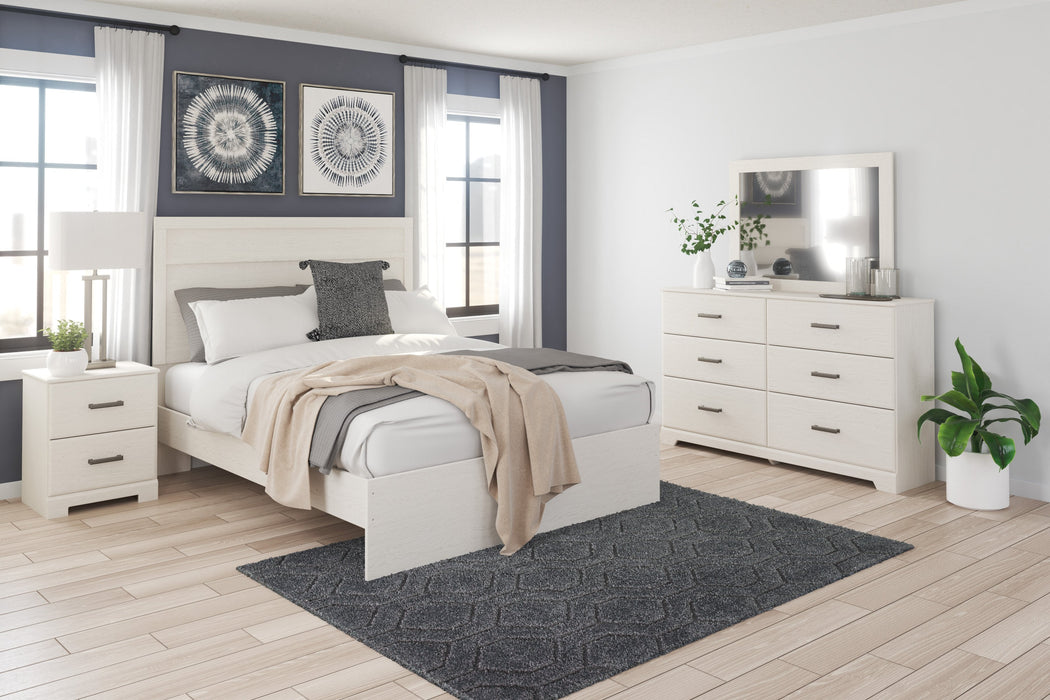 Stelsie White  Queen Panel Bed - Lara Furniture