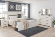 Stelsie White  King Panel Bed - Lara Furniture
