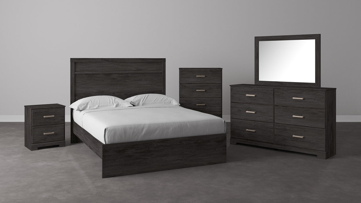 Belachime Black Panel Bedroom Set - Lara Furniture