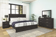 Belachime Black King Panel Bed - Lara Furniture