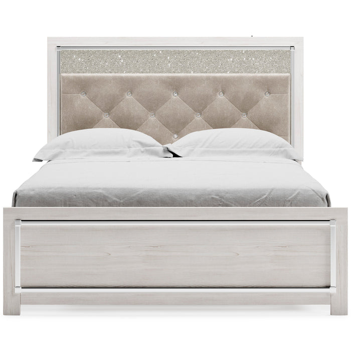 Altyra White Queen Panel Bed