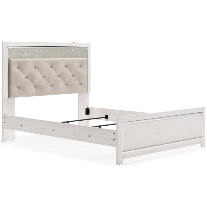 Altyra White Queen Panel Bed