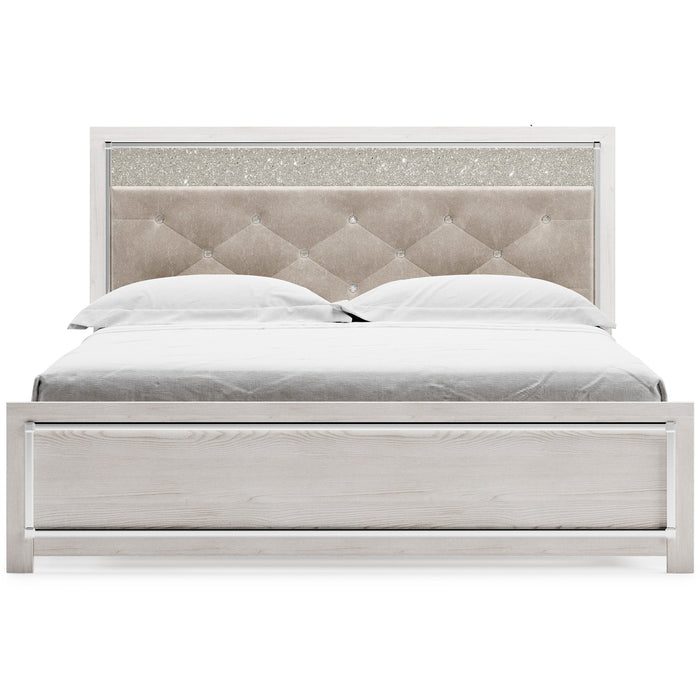 Altyra White King Panel Bed