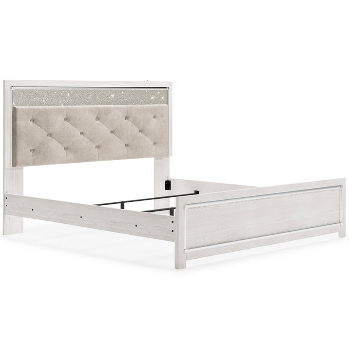 Altyra White King Panel Bed