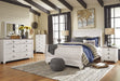 Willowton Whitewash Sleigh Bedroom Set - Lara Furniture
