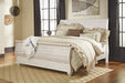 Willowton Whitewash King Sleigh Bed - Lara Furniture