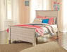 Willowton Whitewash Full Panel Bed - Lara Furniture