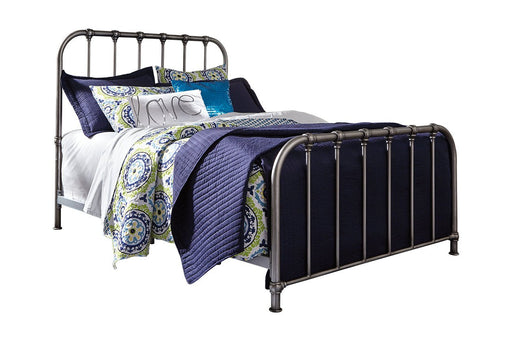 Nashburg Silver Full Metal Bed - Lara Furniture