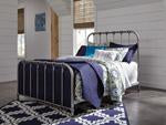 Nashburg Silver Full Metal Bed - Lara Furniture