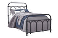 Nashburg Black Twin Metal Bed - Lara Furniture